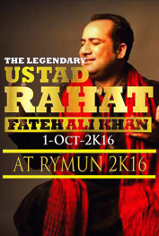 Ustaad Rahat Fateh Ali Khan Live At RYMUN 2K16  Islamabad