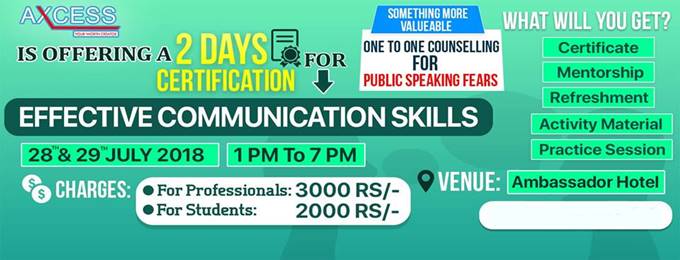 Certification for Effective Communication Skills Lahore Bookitnow pk