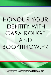 Honour your identity with Casa Rouge and Bookitnow.pk Islamabad