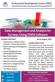 Two Days Workshop On "Using STATA Effectively: Data Management ...